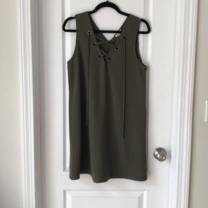 Olive green summer dress